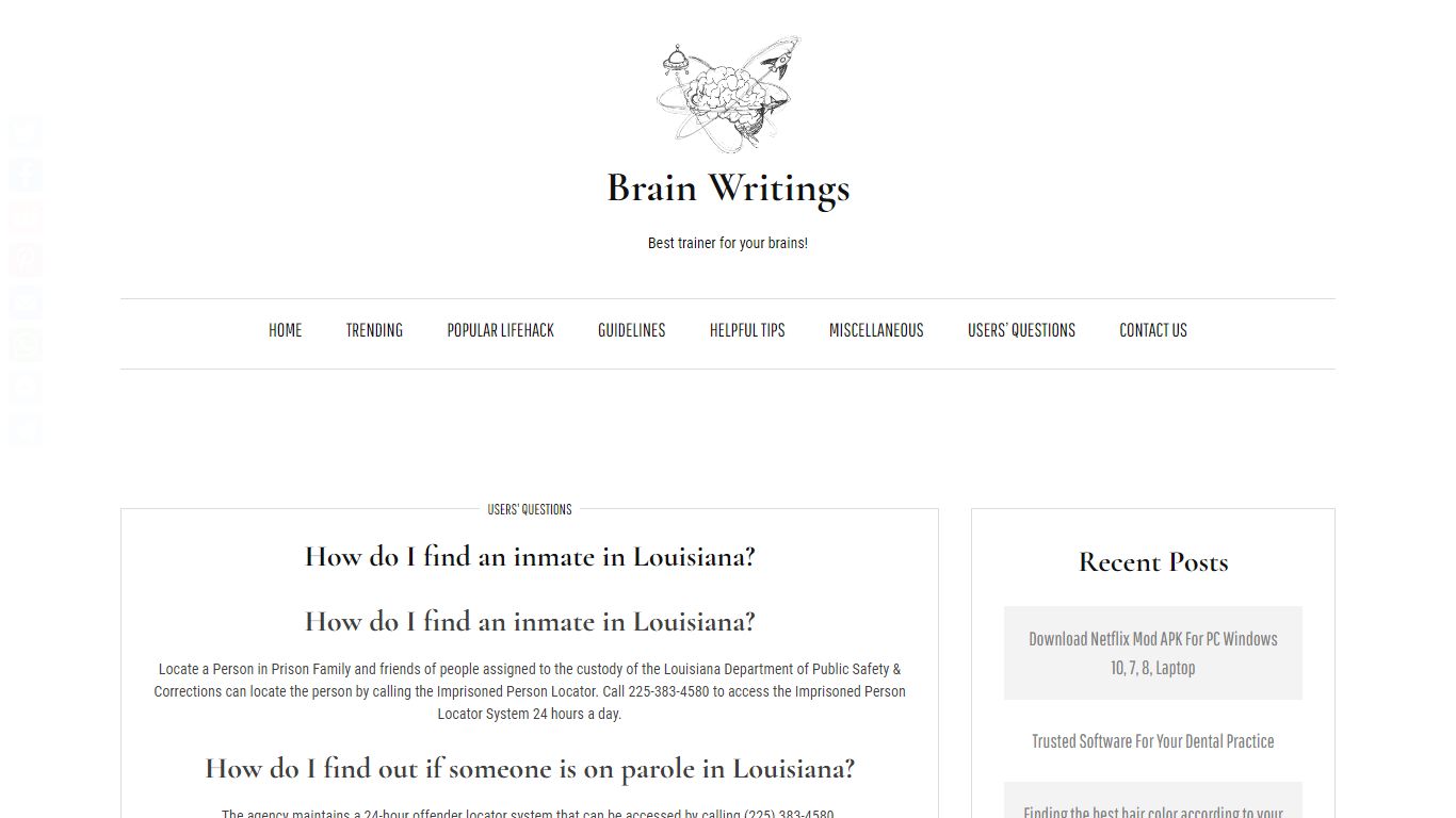 How do I find an inmate in Louisiana? – Brain Writings